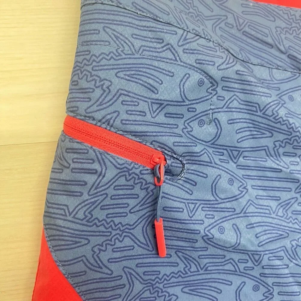 Vineyard Vines Men Size 33 Linear Tuna Pieced Swim Trunks Board Shorts Moonshine